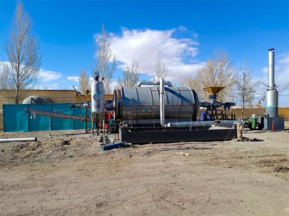 内蒙16噸半連續油泥熱解處理項目第3張